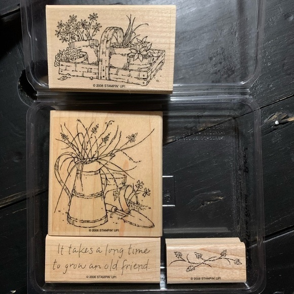 STAMPIN Up! Long Time Friend - Set of 4 Stamps - Picture 1 of 8